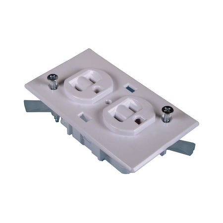 Us Hardware US Hardware 15 amps RV Receptacle Conventional Duplex 1 pk E-162C